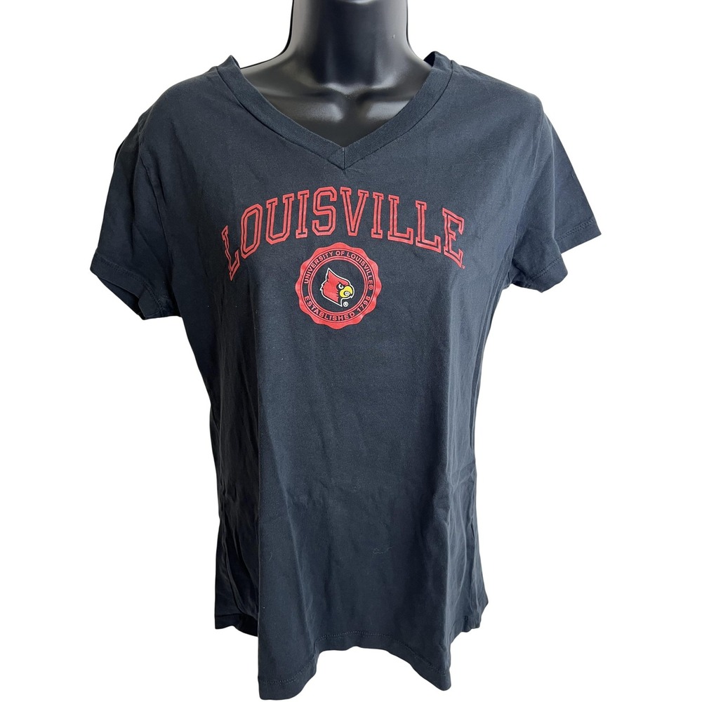 Louisville Cardinals Shirt Womens Medium‎ NCAA Basketball University Russell Tee